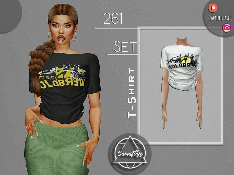 SET 261 – T-Shirt By Camuflaje Sims 4 CC