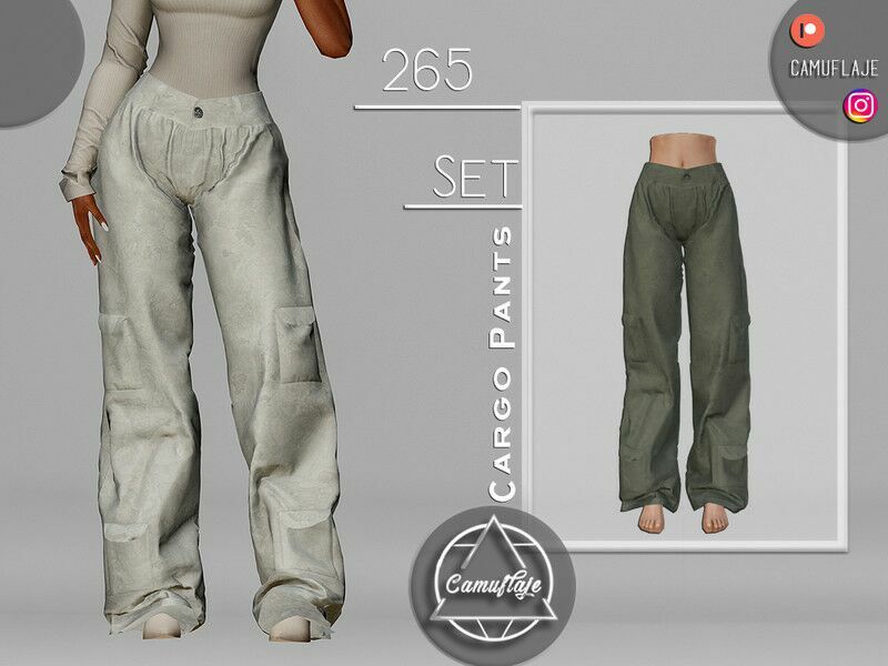 SET 265 – Cargo Pants By Camuflaje Sims 4 CC