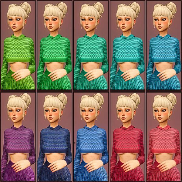 sims 4 cc sexy cropped hoody alex set 3