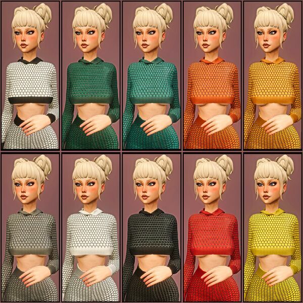 sims 4 cc sexy cropped hoody alex set 5