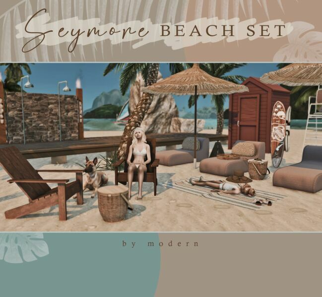 Seymore Beach SET By Modern Sims 4 CC