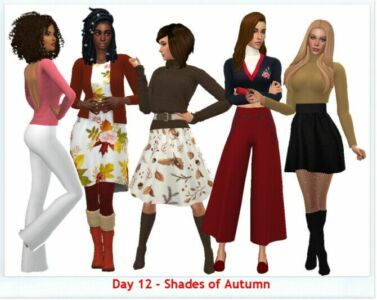 Shades Of Autumn SET Sims 4 CC