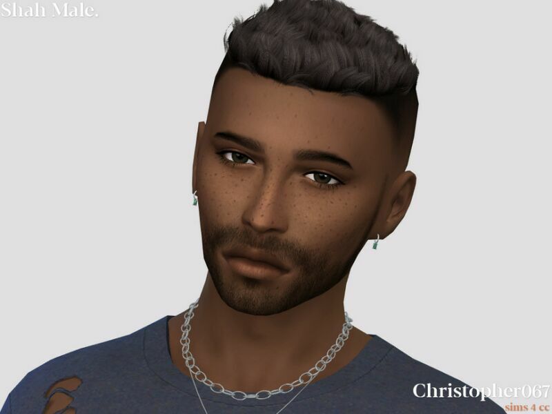 sims 4 cc shah earrings male by christopher067 2