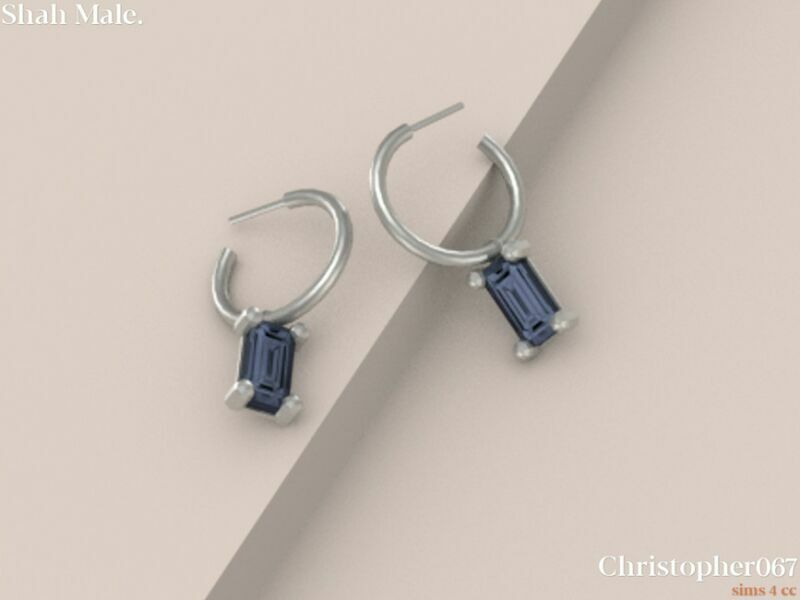 sims 4 cc shah earrings male by christopher067 3