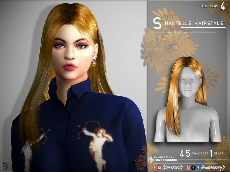 Shantelle Hairstyle By Mazero5 Sims 4 CC