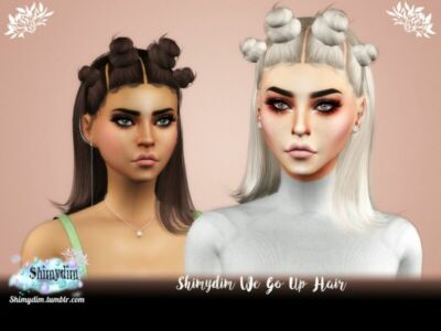 Shimydim WE GO UP Hairstyle By Shimydim Sims 4 CC