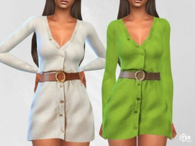 Shirt Dresses With Belt By Saliwa Sims 4 CC