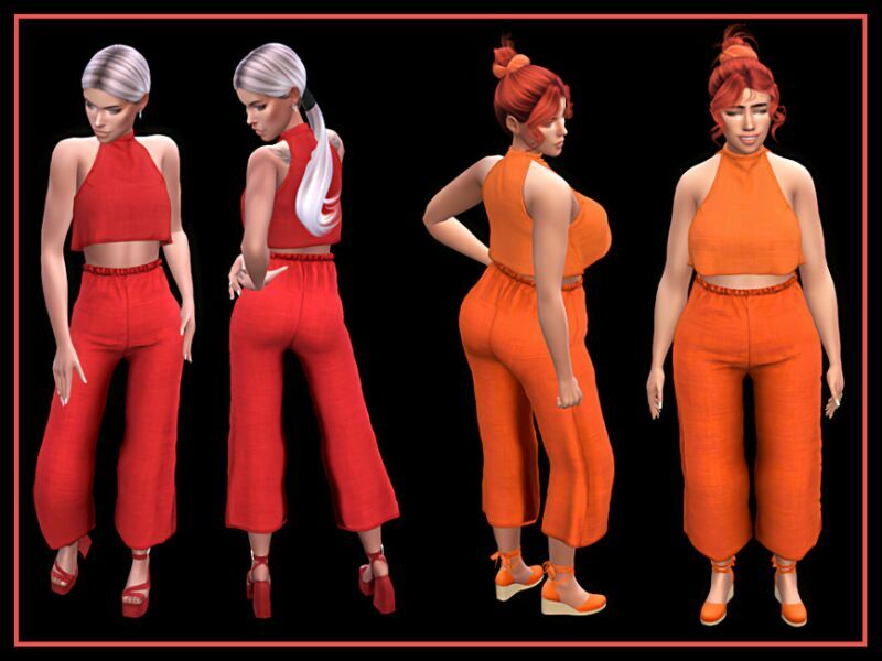 sims 4 cc short elastic waist trousers by nadiafabulousflow 2