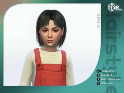 Short Hairstyle With Bangs For Children – G159C Sims 4 CC