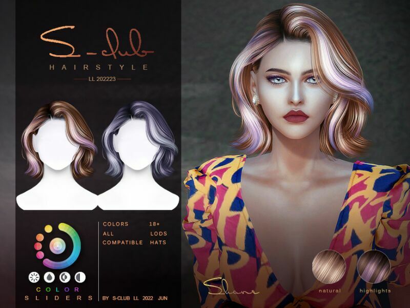 Short Highshine Female Hairstyle (Shane) By S-Club By S-Club Sims 4 CC