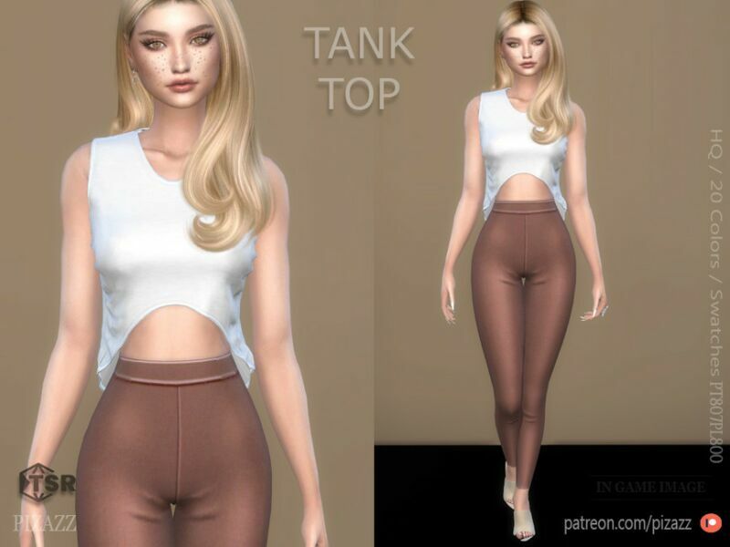 sims 4 cc short sleeve u shape tank by pizazz 2