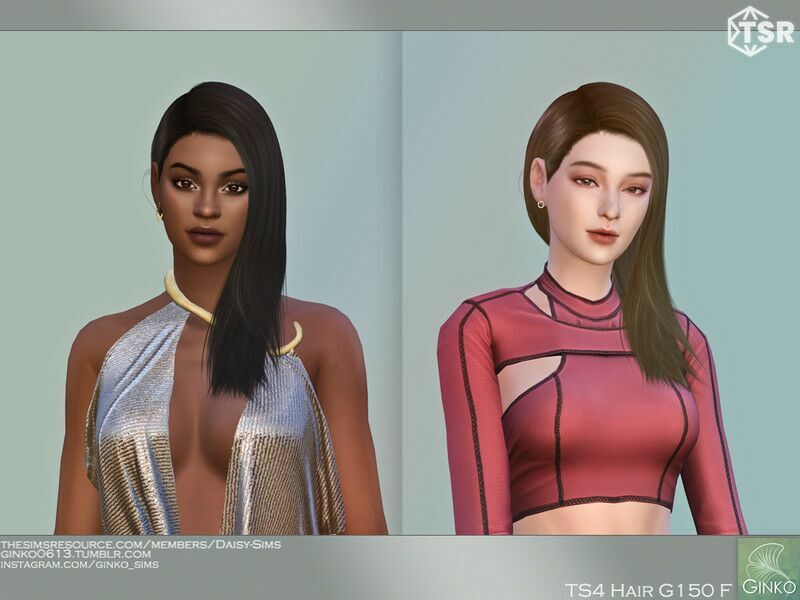 Side Long Hairstyle – G150 Sims 4 CC