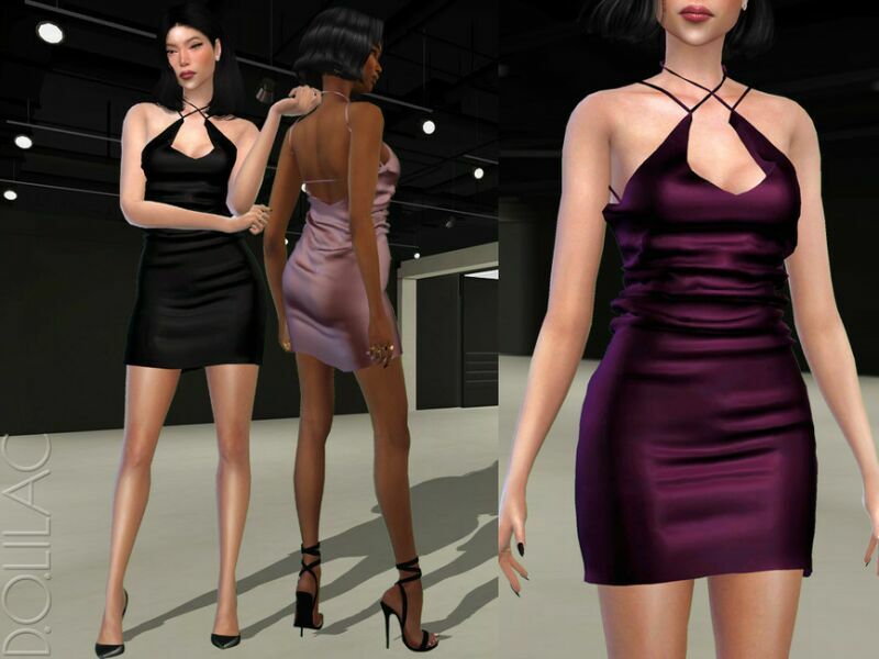 Silk Dress DO383 Sims 4 CC