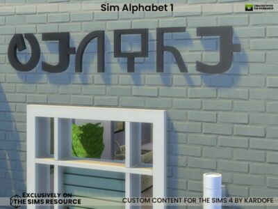 SIM Alphabet 1 Sims 4 CC