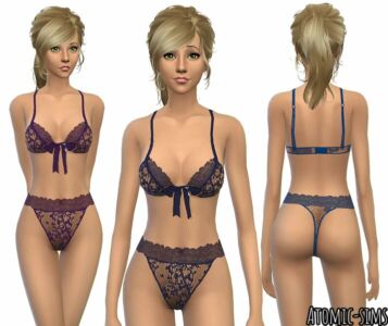 Simchic Mesh & Ribbon BRA Conversion By Atomic-Sims Sims 4 CC