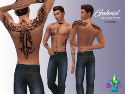 Simmiev Gabriel Back Tattoo By Simmiev Sims 4 CC