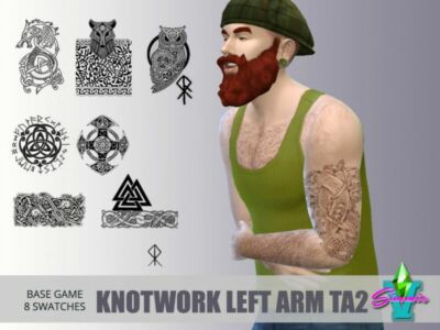 Simmiev Knotwork Left ARM TA2 By Simmiev Sims 4 CC