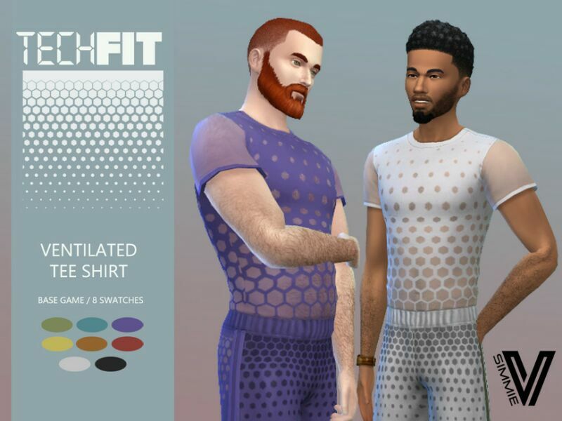 Simmiev Techfit TEE Shirt By Simmiev Sims 4 CC