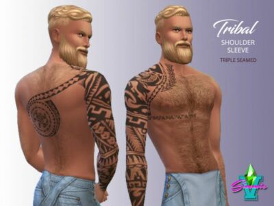 Simmiev Tribal Shoulder Sleeve TA2 By Simmiev Sims 4 CC