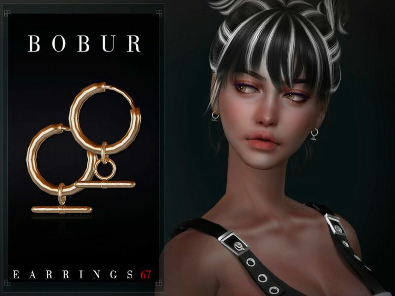 Simple Hoop Earrings By Bobur3 Sims 4 CC