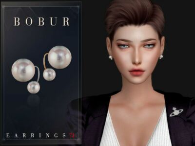 Simple Pearl Earrings By Bobur3 Sims 4 CC