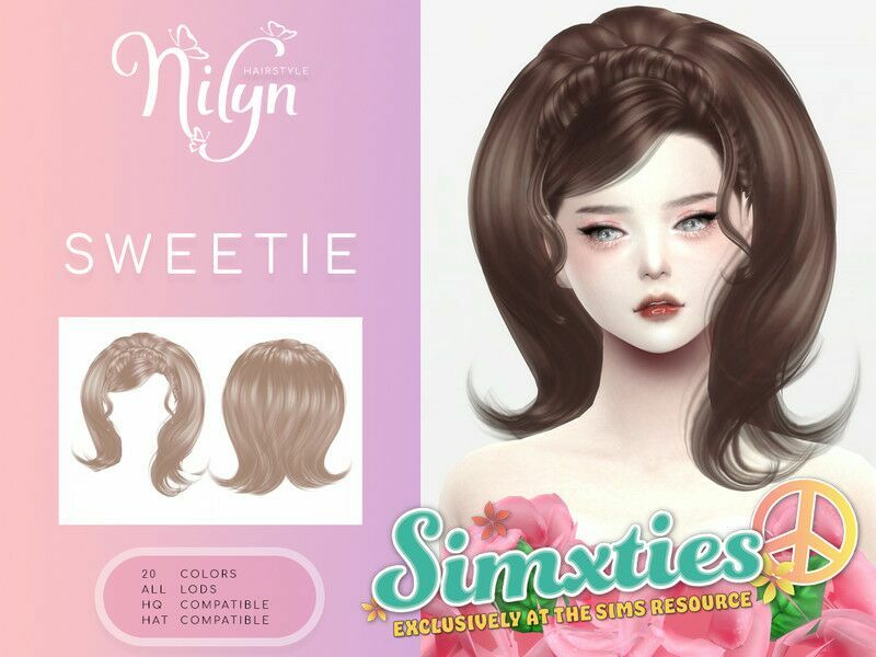 Simxties Sweetie Hair – NEW Mesh ( / Female Hairstyles) Sims 4 CC