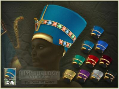 Simythology – Nefertiti CAP Crown By Bakalia Sims 4 CC