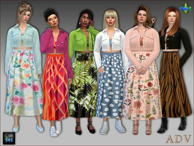 Skirts Jackets And Tops For Adults Sims 4 CC