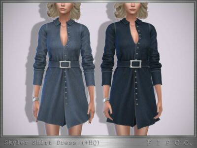 Skyler Shirt Dress. By Pipco Sims 4 CC