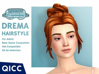 Sleep DAY – Drema Hair By Qicc Sims 4 CC