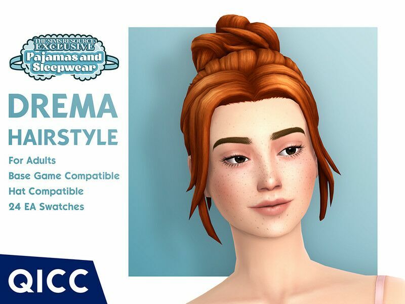 Sleep DAY – Drema Hair By Qicc Sims 4 CC