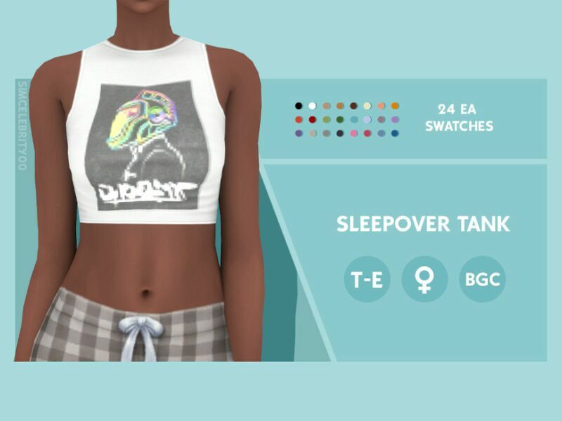 Sleepover Tank By Simcelebrity00 Sims 4 CC