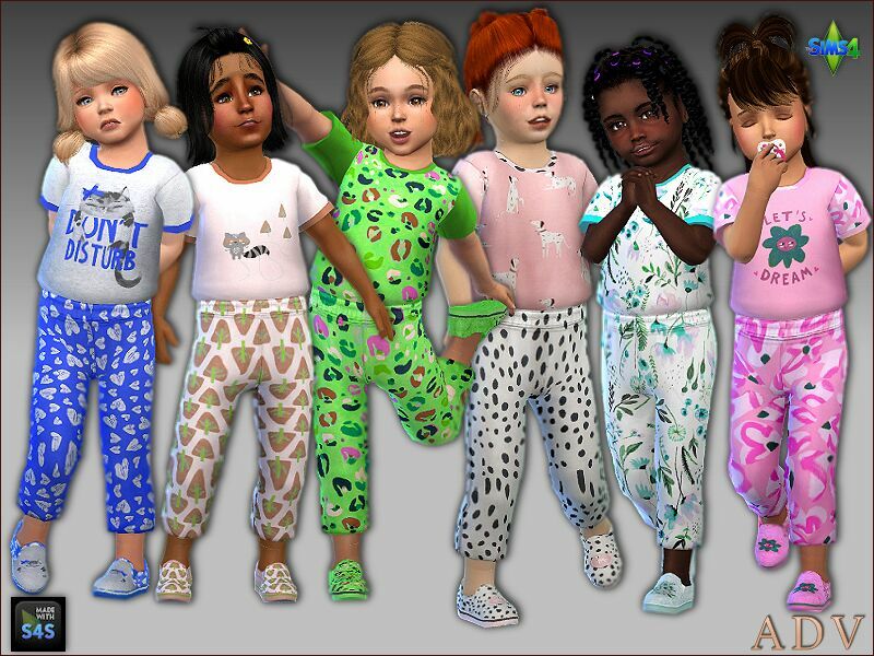 Sleepwear For Toddler Girls Sims 4 CC