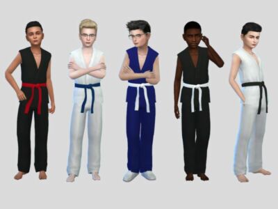 Sleeveless Karate GI Boys By Mclaynesims Sims 4 CC