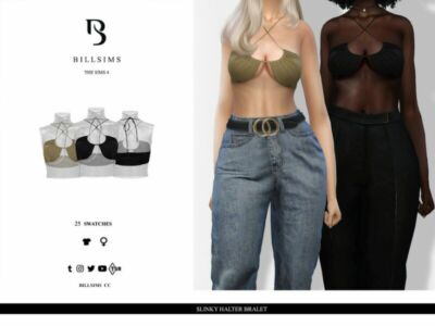 Slinky Halter Bralet Sims 4 CC