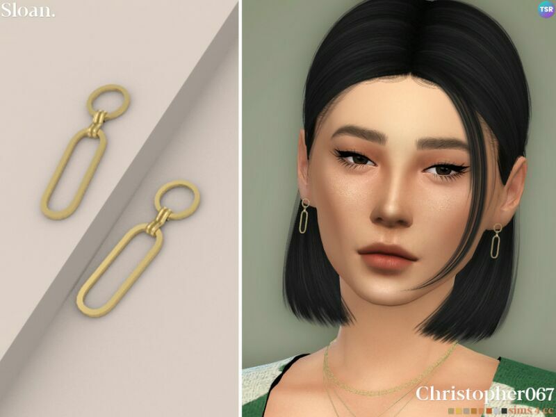 Sloan Earrings By Christopher067 Sims 4 CC