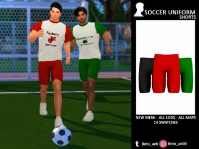 Soccer Uniform (Shorts) Sims 4 CC