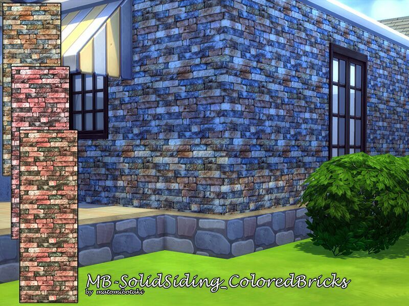 Solid Siding Colored Bricks By Matomibotaki Sims 4 CC