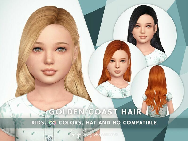 Sonyasims Golden Coast Hair Kids By Sonyasimscc Sims 4 CC