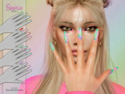 Sophie Nails By Suzue Sims 4 CC