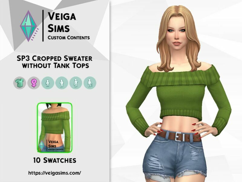 sims 4 cc sp3 cropped sweater without tank tops 2