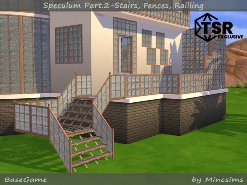 Speculum Part.2 – Stairs, Fence, Railing By Mincsims Sims 4 CC