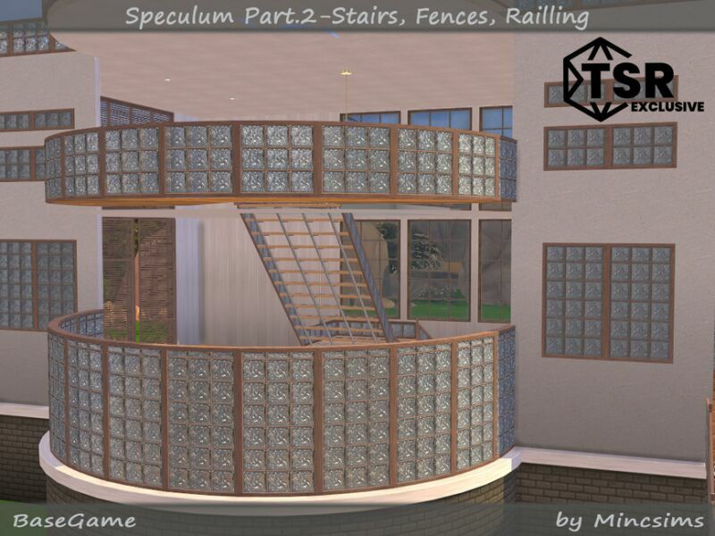 sims 4 cc speculum part 2 stairs fence railing by mincsims 3