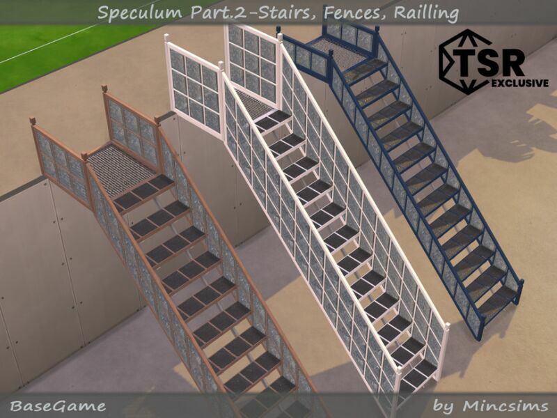 sims 4 cc speculum part 2 stairs fence railing by mincsims 5