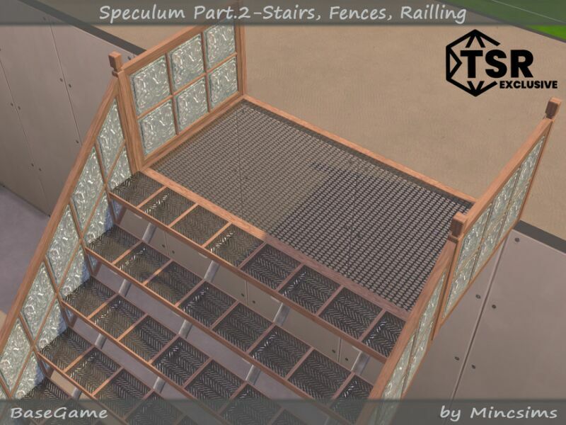 sims 4 cc speculum part 2 stairs fence railing by mincsims 6