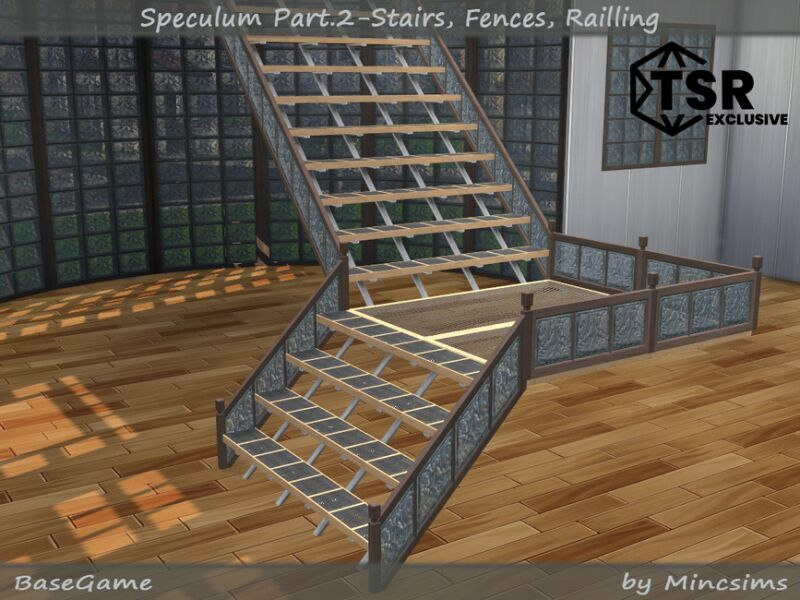 sims 4 cc speculum part 2 stairs fence railing by mincsims 7