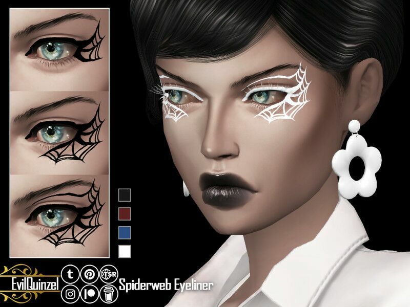 Spiderweb Eyeliner Sims 4 CC