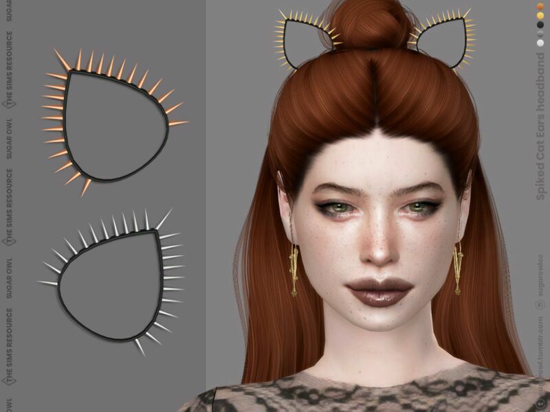 Spiked CAT Ears Headband Sims 4 CC