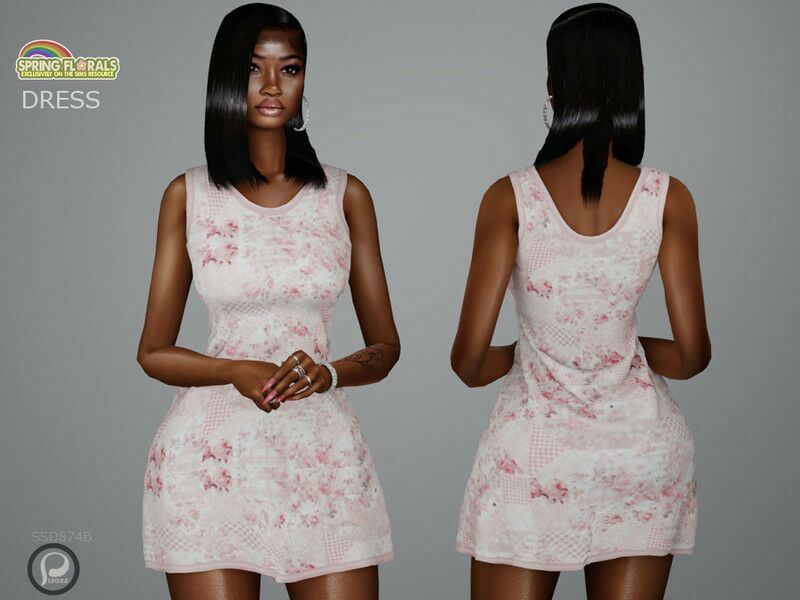 Spring Casual Dress By Pizazz Sims 4 CC