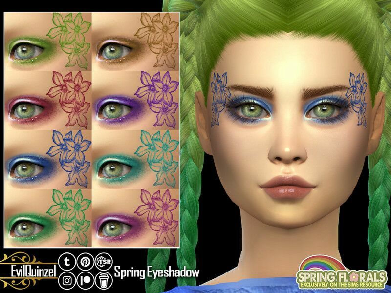 Spring Eyeshadow By Evilquinzel Sims 4 CC